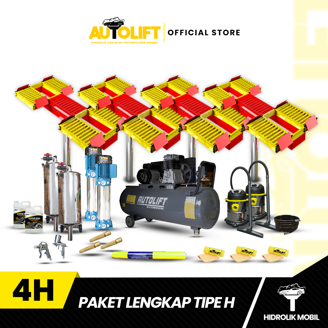 Paket Usaha 4 Hidrolik Tipe H | Peluang Bisnis Cuci Mobil Menguntungkan di Medan